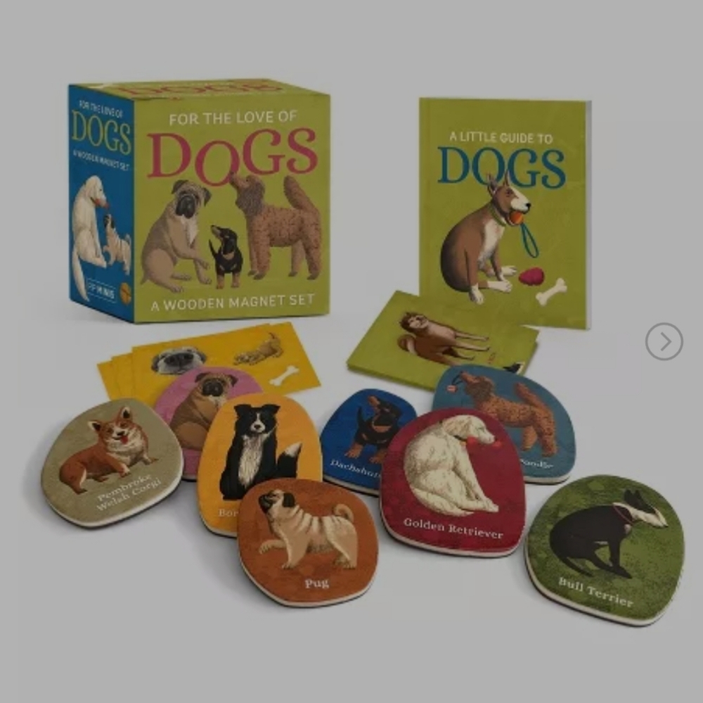 For the Love of Dogs: A Wooden Magnet Set - Pet Lovers